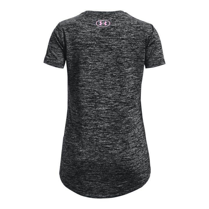 under-armour-ua-girls-tech-big-logo-twist-short-sleeve-อันเดอร์-อาร์เมอร์-เสื้อออกกำลังกายสำหรับเด็กผู้หญิง