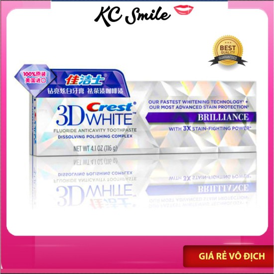 Kem đánh răng crest 3d white brilliance chính hãng shop mall bản trung - ảnh sản phẩm 7
