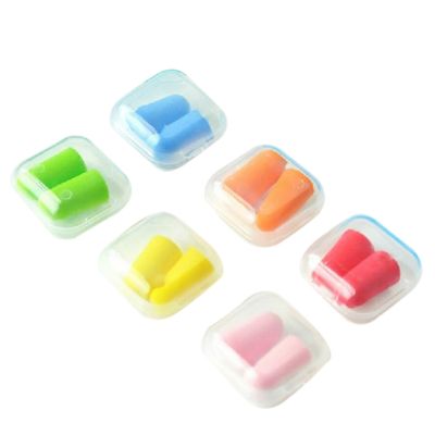 Candy Ear Protector Anti Noise Sleep Study Helper Working Earplug Foam Plastic Box Packaging Ear Plugs