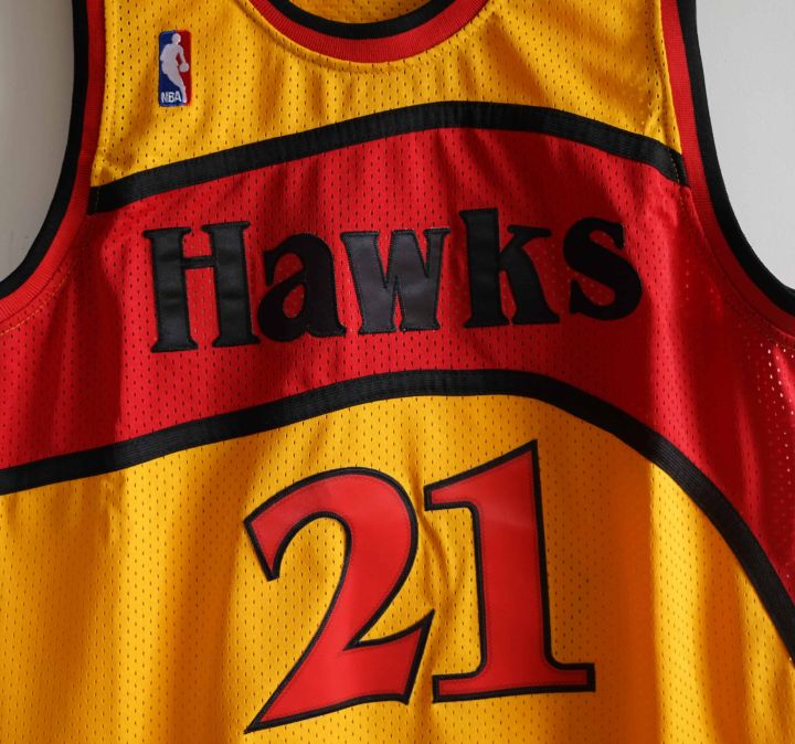 ready-stock-high-quality-mens-21-dominique-wilkins-atlanta-hawks-mitchell-ness-1986-87-hardwood-classics-swingman-jersey-yellow