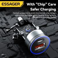 Essager 54W 5A ที่ชาร์จแบตในรถชาร์จเร็วชนิด C ชาร์จเร็ว3.0 QC PD 3.0 SCP ที่ชาร์จแบตในรถ USB สำหรับที่ชาร์จ2023new