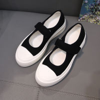 Shallow Mouth Single Shoes Spring and Autumn 2021 New Casual Platform Platform White Shoes Velcro Mary Jane Womens Shoes