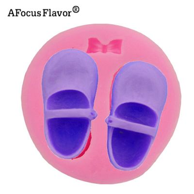 ；【‘； 1 Pc 3D Shoes Silicone Mold Childrens Day Candy Cake Decoration Baking Tools Baby Shoes Silicone Mold Molde De Silicone