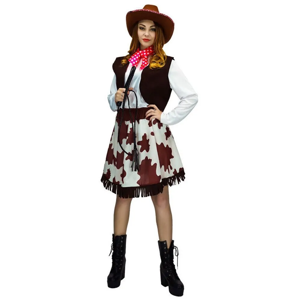 Rodeo Cowgirl Western Wild West Halloween Womens Fancy Dress Costume |  Lazada