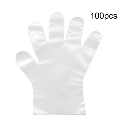 100 Buah/Tas Sarung Tangan Pembersih untuk Anak-anak Sarung Tangan Sekali Pakai PE Sarung Tangan Makanan Sekali Pakai Sarung Tangan Sanitasi untuk Sekolah Restoran