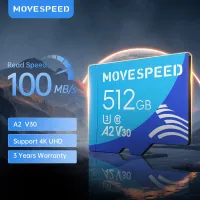 MOVESPEED U3การ์ด SD ขนาดเล็ก512GB แฟลชความเร็วสูงการ์ดความจำ128GB 400GB 64GB บัตร TF ได้ถึง100MB/S สำหรับกล้อง DV