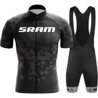 Black SRAM Cycling Team Clothing Bike Jersey 20D Bike Shorts Ropa Ciclismo Quick Dry Mens Summer BICYCLING Maillot Culotte Set