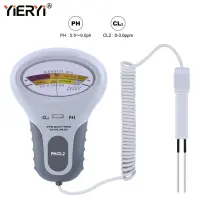 Yieryi เครื่องวิเคราะห์คุณภาพน้ำแบบพกพาคลอรีนและ PH Meter สระว่ายน้ำเครื่องทดสอบการตรวจสอบวิเคราะห์ chlorine for Swimming pool