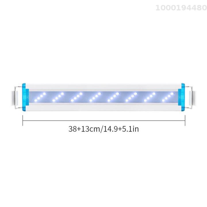 ปลั๊ก-us-38ซม-ไฟตู้ปลาแบบบางเฉียบไฟ-led-8วัตต์สำหรับ7ถึง12นิ้วไฟตู้ปลาสามโหมดปรับไฟตู้ปลาได้ด้วยวงเล็บขยายได้