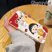 Chenyyyka เคสปลอกสำหรับ Samsung S10บวก S9บวกการ์ตูนน่ารัก Chi-Bi Maruko ดีไซน์ใหม่ชุบหรูหราลวดลายซิลิโคนเคสนิ่มใส่โทรศัพท์ฝาหลังป้องกันเลนส์กล้องเคสกันกระแทก