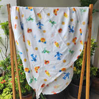 ผ้าห่อตัวเด็กมัสลิน ผ้าห่มเด็ก ขนาด110*100ซม baby blanket