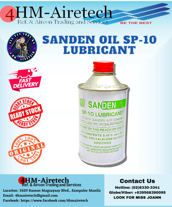 4hm sanden sp 10 lubricant automobile air conditioning compressor oil