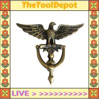 TheToolDepot ที่ประตูโบราณที่เคาะประตูนกอินทรีโลหะผสมสังกะสีสำหรับด้านหน้าการตกแต่งบ้านประตูเครื่องเรือนขนาดเล็กที่เคาะด้ามจับฮาร์ดแวร์