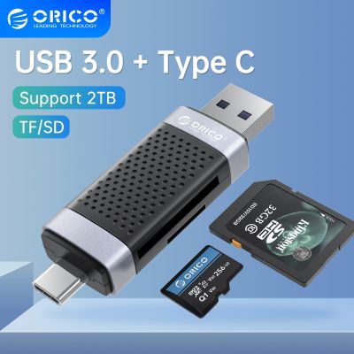 เครื่องอ่านการ์ดหน่วยความจำ USB3.0 ORICO Type C สมาร์ทเครื่องอ่านการ์ดแบบพกพาเป็น SDXC, SDHC,หน่วยความจำ MMC การ์ดอะแดปเตอร์คอมพิวเตอร์แล็ปท็อปอุปกรณ์เสริม