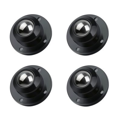 4Pcs/Set Large Size Mute Ball Universal Wheel Stainless Steel Pulley Hand Push Furniture Load Bearing Base Self Adhesive Castors