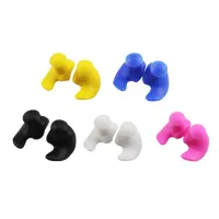 1 Pair Waterproof Swimming Professional Silicone Swim Earplugs Soft Anti-Noise Ear Plug For Adult Children Swimmers