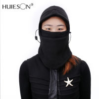 【Huieson】หมวกเสือบินหนาขึ้น Masker Bersepeda กลางแจ้งกันลมมีฮู้ดให้ความอบอุ่นฮู้ดขนแกะเย็น