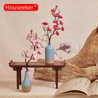 Houseeker ดอกเชอร์รี่เทียม,ดอกไม้ผ้าไหมลายดอกซากุระสำหรับตกแต่งบ้านโต๊ะห้องนั่งเล่นตกแต่งวันหยุดเทศกาล Diy