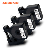 【In-Stock】 hengqinbi Absonic 3PK 40913เครื่องพิมพ์ริบบิ้นสำหรับ Dymo D1ป้ายเทป9มม. สีดำสีขาวสำหรับ Dymo Manager 160 210D 280 360D 420P ป้าย Maker