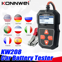 KONNWEI KW208 Car Battery Tester Digital 12V Charging System Test Analyzer 100-2000 CCA Power Load Circut Batterys Capacity