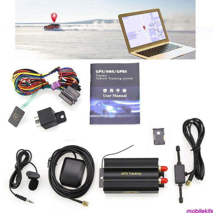 Original Realtime TK103A Vehicle Car GPS SMS GPRS Tracker Real Time ...