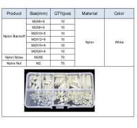 ชุดแบ่งช่องเมนบอร์ด Pcb แบบเส้นพลาสติกข้อต่อ Hex Standoff ไนลอนของผู้หญิงสีดำ M2.5 M2แผงวงจร