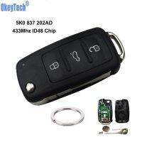 Okeytech สำหรับ V W โปโลเซอแดงกอล์ฟ6 Pat B6 Bora Flip Key 5k083720 2AD Mobil Remote Control คีย์ Haa 31 Hu66