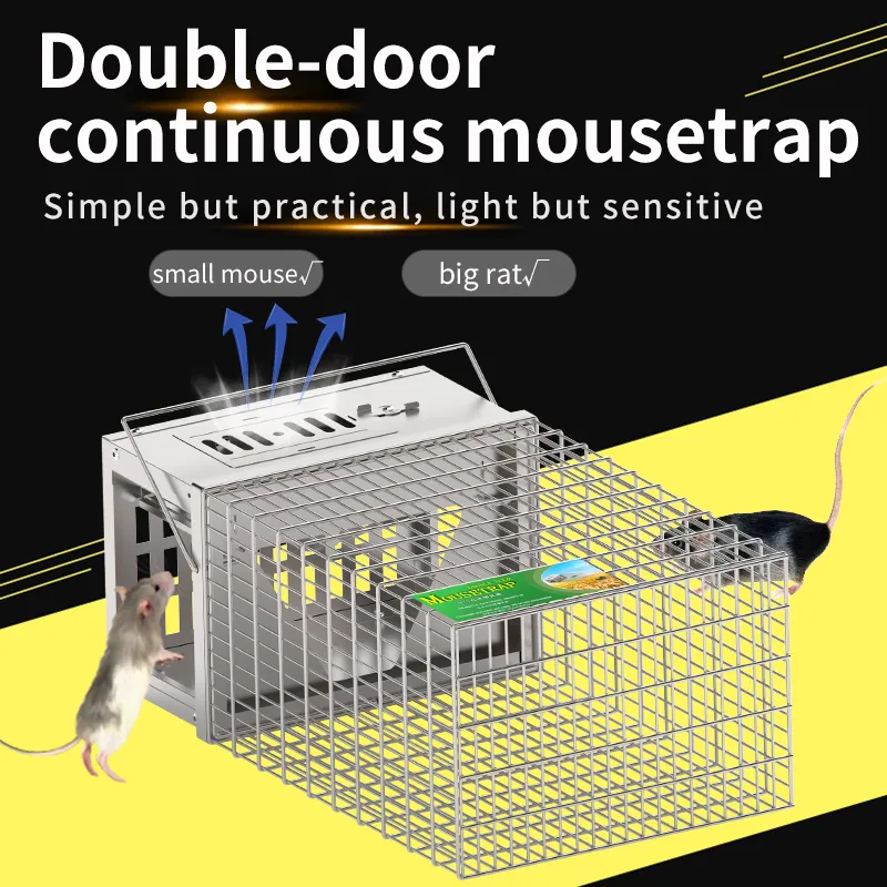 2-Pack, BESEI Humane Mouse Trap - Animal Friendly Rodent (Mouse and Rat)  Trap, Catch and Release