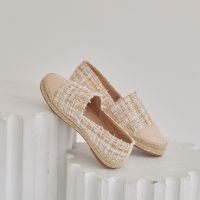 Primest - รองเท้าสวมผ้าทวีต Playground Espadrilles in Tweed [Twitty Nude]