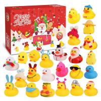 Duck Advent Calendar Rubber Ducks Christmas Countdown Calendar 24pcs Bath Toys Creative Christmas Calendar Decorative for Bedroom Kids Room Study Room Living Room landmark