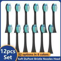 12pcs Replacement for Apiyoo A7/P7/Y8/Pikachu SVP/MOLE Toothbrush Heads Electric Tooth DuPont Soft Brush Heads Smart Clean Head