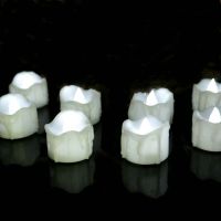 48PCs Flickering Flameless LED Tea Light dipped Wax Dripped tear Battery Operate Candle lamp fWedding Xmas Home Party bar decor