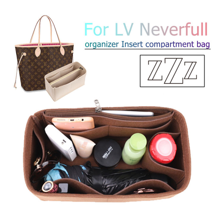 Ready Stock] Lv Neverfull Pm Mm Gm Bag Organizer Insert Compartment Bag  Insert Storage Bag Zipper Bag Multi Pocket Bag Organiser Bag Storage  Accessories Organizer