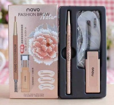 ดินสอเขียนคิ้ว NOVO FASHION BROW NATUR แถมที่วาดคิ้วและใส้ดินสอ  ( 1 แท่ง )