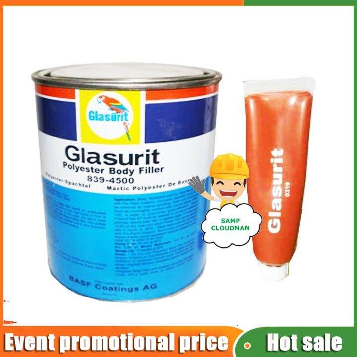 Glasurit Polyester Body Filler with Harderner 1 Liter Masilya for Wood