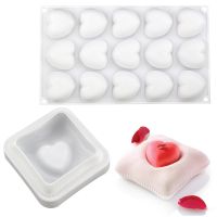 3d Heart Cake Silicone Mold DIY Baking Mousse Desserts Bakeware Chocolate Cake Tools Baking Mold Making Kitchen Tools Bread  Cake Cookie Accessories