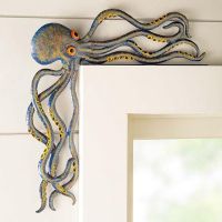 Cute Octopus Sitter Sea Statue Collectible Figurines Tabletop Decor Resin Sculpture for Indoor Home Desktop Ornaments