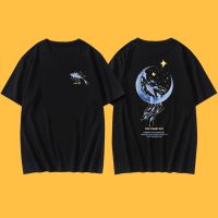 2023 NEW Oversized T Shirt Starry Sky Chest Back Printing Graphic T Shirts 100% Cotton Hip-Hop O-neck Causal Fashion Tshirts Tee XS-4XL-5XL-6XL