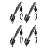 4Pcs Golf Club Brush Club Groove Cleaner Carabiner Stylish Ergonomic Design Golf Brush