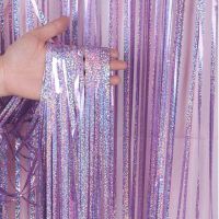 1*2M Foil Fringe Tinsel Shimmer Curtain Door Party Rain Decoration Wedding