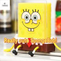 TMWZOQ ชั้นวางจาน จม SpongeBob เล็กไปหน่อย กางเกงทรงสี่เหลี่ยม ของใช้ในครัวเรือน ตะกร้ากรองพร้อมฟองน้ำ ที่วางฟองน้ำ ห้องครัวอ่างล้างจานท่อระบายน้ำตะกร้า ชั้นวางท่อระบายน้ำ อ่างล้างจานท่อระบายน้ำชั้นวาง