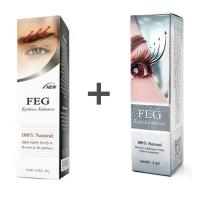 เซตคู่ บำรุงคิ้ว+บำรุงขนตา เซรั่ม บำรุงคิ้ว บำรุงขนตา FEG eyelash enhancer  3 ml+ FEG Eyebrow Enhancer  3ml    แท้ 100%