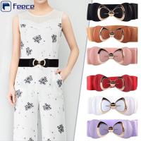 FEECE อุปกรณ์ตกแต่งเสื้อสเวตเตอร์หรูหราสำหรับผู้หญิงชุดเดรสสายรัดเอวเข็มขัดแบบยืดได้เข็มขัดกว้าง