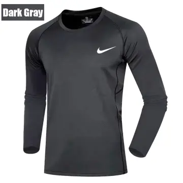 V-NECK)Men Sports Active Long Sleeve Shirt Quick Dry Gym Training Dry Dri  Fit Compression Shirt For Running Jogging Workout Clothes Sports Wear for  men rashguard for men