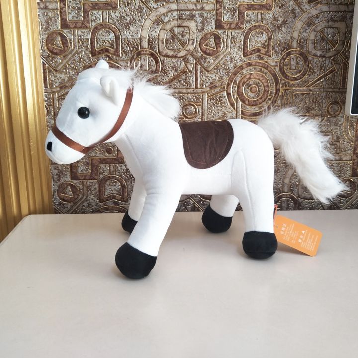 ของเล่นตุ๊กตาเด็กสำหรับ-boneka-mainan-คริสต์มาสวันเกิดน่ารักของขวัญการ์ตูนจำลองม้าสีขาวเด็กทารก