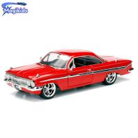 Jada 1:24 Fast &amp; Furious Dom’S 1961 Chevy Impala Diecast Metal Alloy Model Car Chevrolet Toys For Children Gift Collection J6