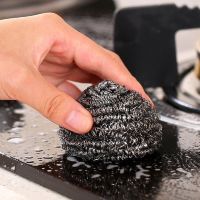 6pcs Stainless Steel Sponges Scrubbing Scouring Pad Steel Wire Ball Scrubber Steel Wool Scrubber For Kitchens Bathroom Brushes Sponges Scourers Cloths