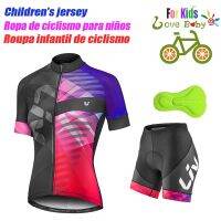 Children 2022 Breathable LIV Kids Cycling Jersey Set Short Sleeve Bike Clothing Girl Summer Child Bicycle Clothes Wear Quick Dry