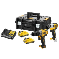 DEWALT ชุดเซ็ทสว่านไขควงกระแทกไร้สาย 12V DCK211L2T DCD706 + DCF801