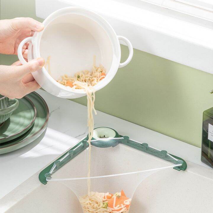 cc-triangular-sink-filter-leftovers-garbage-strainer-mesh-drain-basket-cup-trash-storage-rack-gadgets